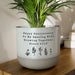 Personalised Floral Flecked Plant Pot - Any Message
