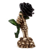 Skeleton Hand Holding Black Rose Ornament