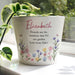 Personalised Pretty Floral Large Plant Pot - Any Message