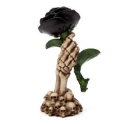 Skeleton Hand Holding Black Rose Ornament