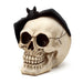 Gruesome Skull Head with Bat Ornament