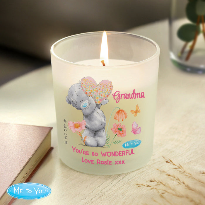 Personalised Me to You Flowery Jar Candle - Mother’s Day Gift