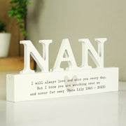 Personalised Heart Wooden Nan Ornament