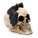 Gruesome Skull Head with Bat Ornament