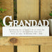 Personalised Heart Wooden Grandad Ornament