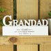 Personalised Heart Wooden Grandad Ornament