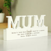Personalised Heart Wooden Mum Ornament