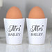 Personalised Mrs & Mrs Egg Cups