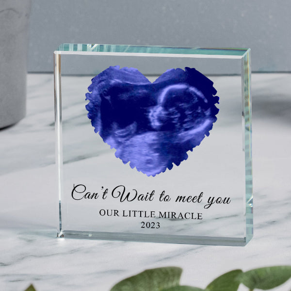 Heart Baby Scan Ultrasound Photo Gift Plaque