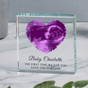 Heart Baby Scan Ultrasound Photo Gift Plaque