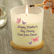 Personalised Mother’s Day Butterfly Frosted Candle