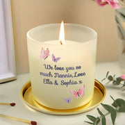 Personalised Mother’s Day Butterfly Frosted Candle