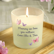 Personalised Mother’s Day Butterfly Frosted Candle