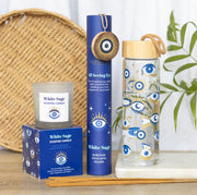 All Seeing Eye White Sage Crystal Chip Spiritual Protection Candle