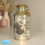 Personalised Me to You Love You To The Moon & Back LED Light Up Jar