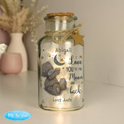 Personalised Me to You Love You To The Moon & Back LED Light Up Jar