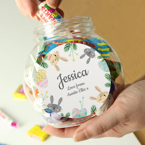 Personalised Easter Bunny Sweet Jar - Easter Gift