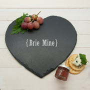 Brie Mine Heart Slate Cheese Board - Be My Valentine Gift