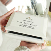 Personalised Baptism Wooden Jewellery Box