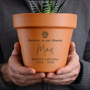 Engraved Pet Memorial Terracotta Plant Pot