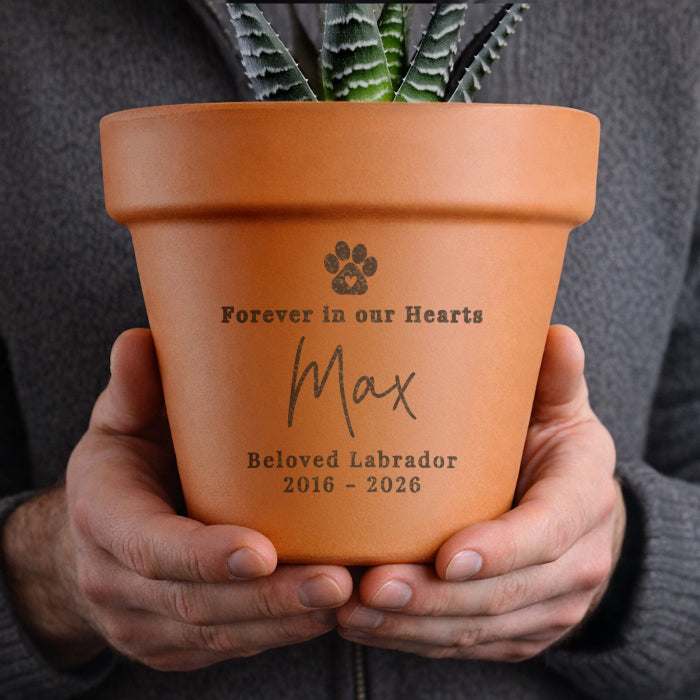 Engraved Pet Memorial Terracotta Plant Pot