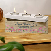 Personalised Floral Mother’s Day Wooden Triple Tea Light Box