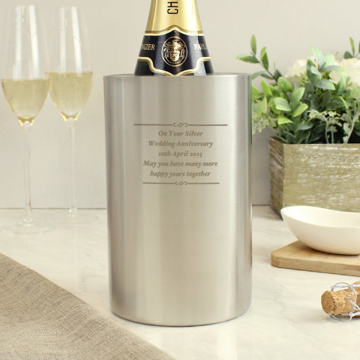 Engraved Any Message Wine Cooler Bucket