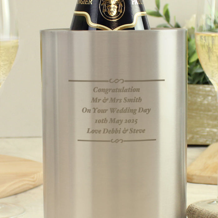 Engraved Any Message Wine Cooler Bucket