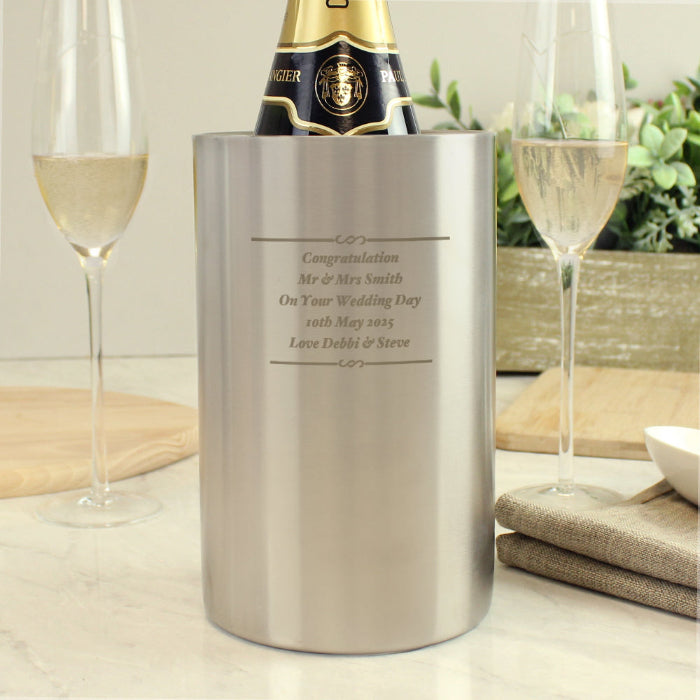 Engraved Any Message Wine Cooler Bucket