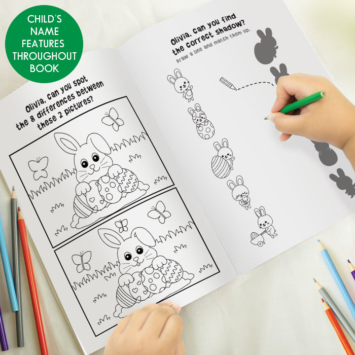 Personalised Easter Activity & Colouring Book | Easter Gift