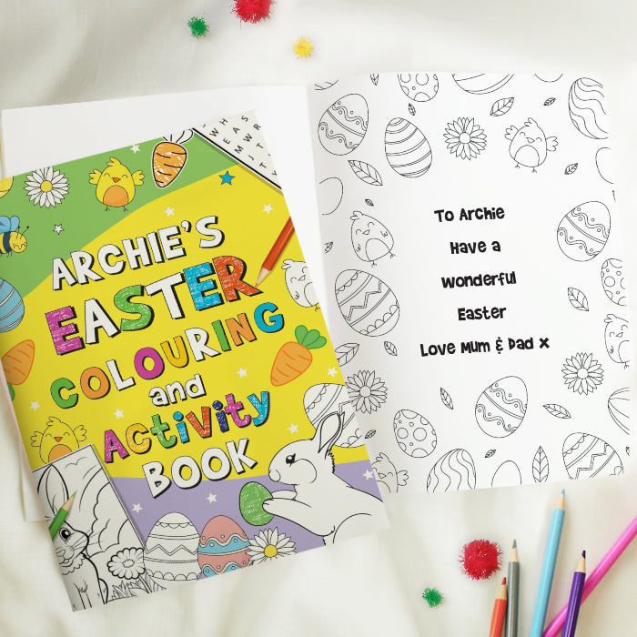 Personalised Easter Activity & Colouring Book | Easter Gift