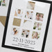 Personalised Wedding Black Multi Collage Photo Frame