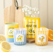 Olive Oil Flower Vase | Mediterranean-inspired Home Decor