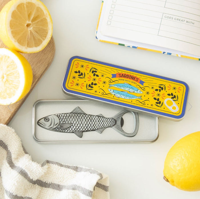 Sardine Bottle Opener in Storage Tin | Italian Homeware