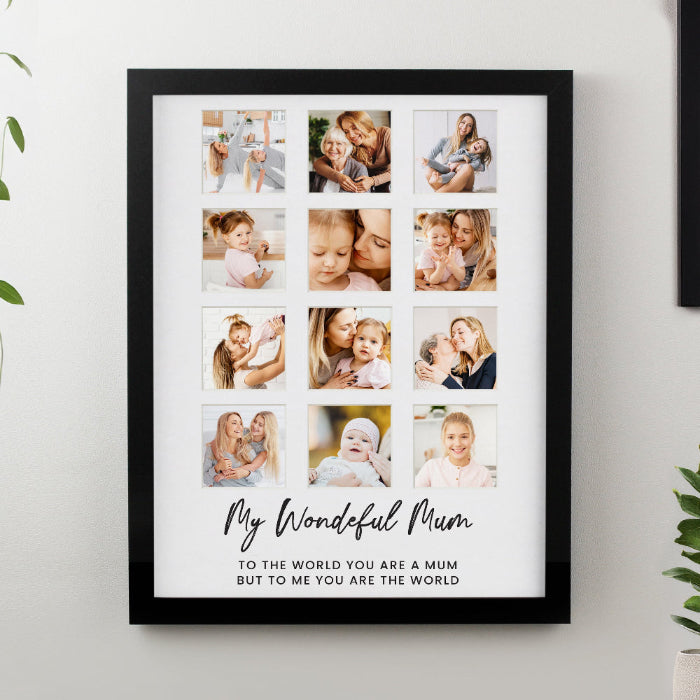 Personalised Black Multi Collage Photo Frame