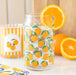 Italian Orange Print Can Glass | Italian Homeware