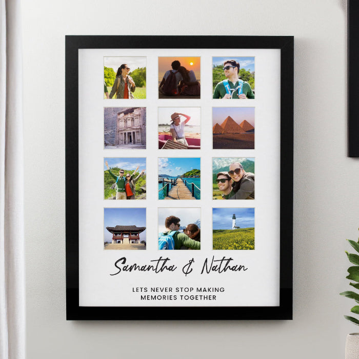 Personalised Black Multi Collage Photo Frame
