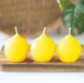 Set of 3 Lemon Shaped Candles - Fruit Themed Home Fragrance