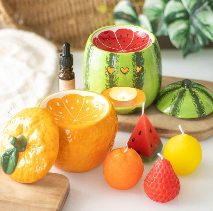Set of 3 Lemon Shaped Candles - Fruit Themed Home Fragrance
