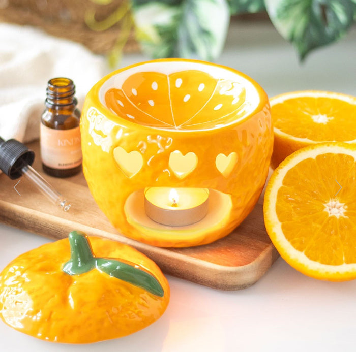 Orange Shaped Oil Burner | Fruit Themed Home Fragrance
