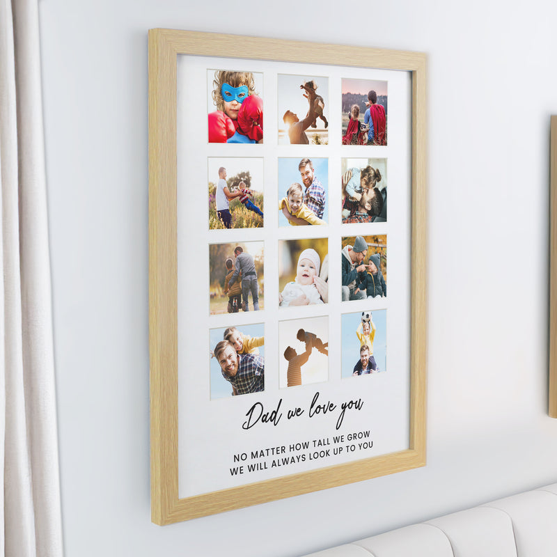 Personalised Oak Multi Collage Photo Frame