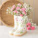Luna Bloom Floral Print Welly Boot Planter | Spring Floral Home Decor