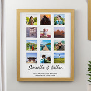 Personalised Oak Multi Collage Photo Frame