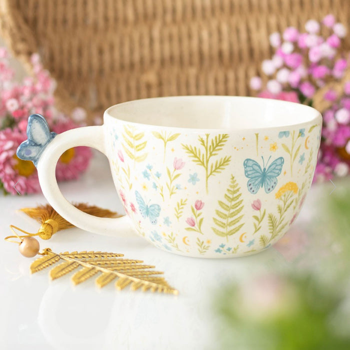 Luna Bloom Floral Print Mug with Butterfly | Spring Floral Homeware