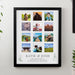 Personalised Wedding Botanical Black Multi Photo Frame