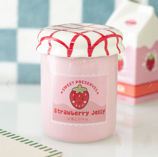 Kawaii Strawberry Jelly Jar Oil Burner & Wax Melt Warmer | Home Decor