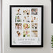 Personalised Wedding Botanical Black Multi Photo Frame