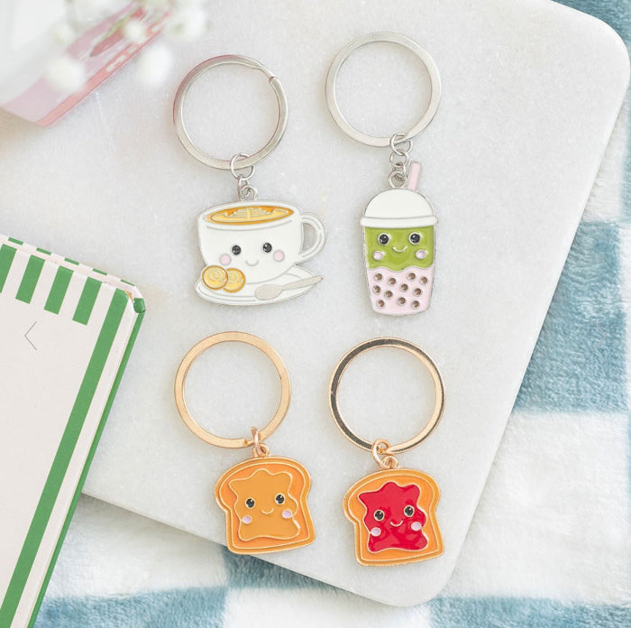 Set of 2 Kawaii Peanut Butter and Jelly Keyrings | Kawaii Accessories