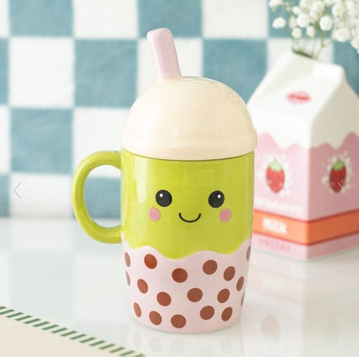 Kawaii Bubble Tea Lidded Mug | Kawaii Homeware
