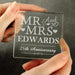 Personalised 25th Anniversary Glass Gift Plaque - Mr & Mrs